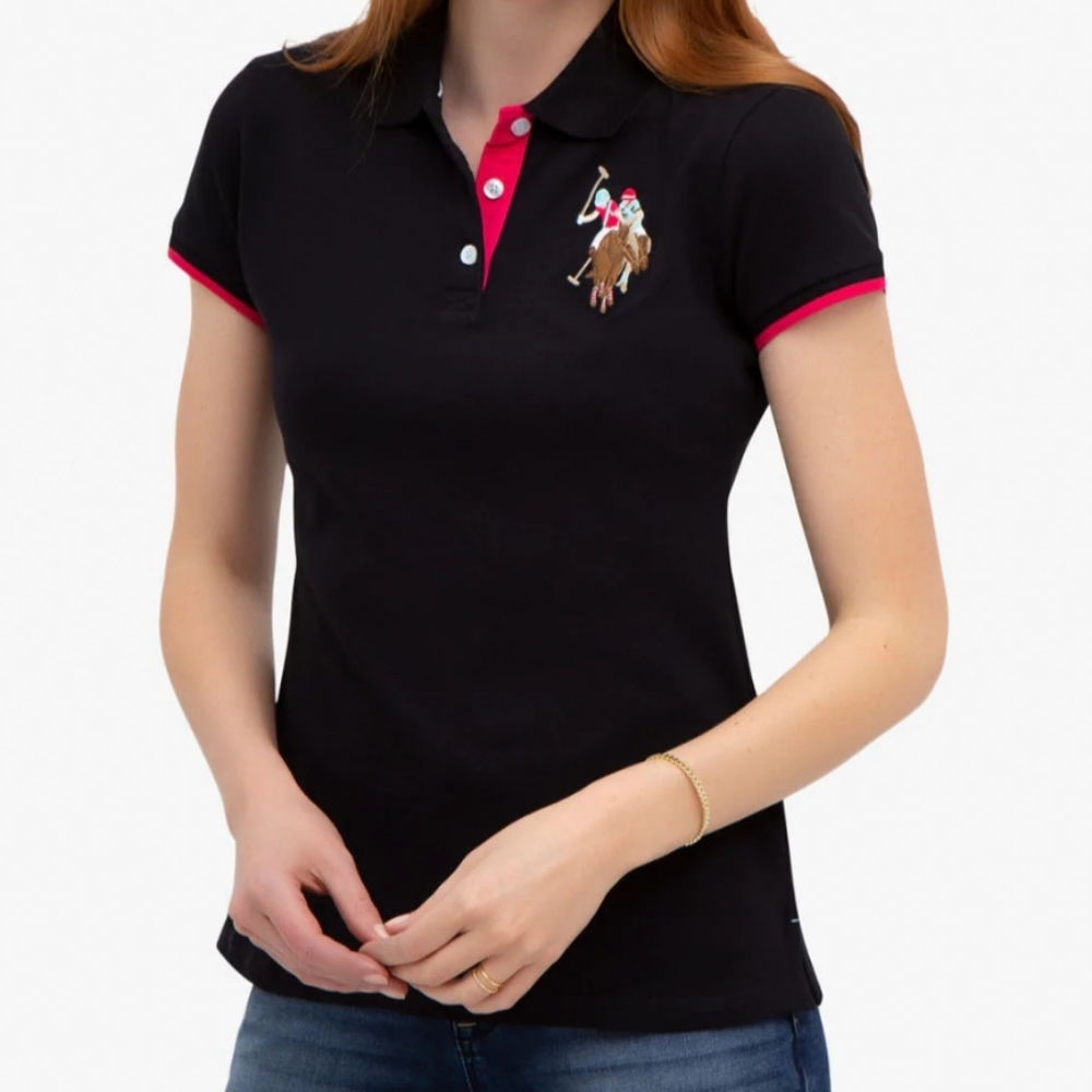 U.S Polo Assn. Multi Color Pique Womens Polo Shirt